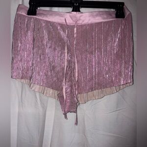 Victoria’s Secret Shimmering Pink Pleated Shorts